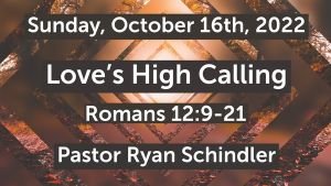 Romans passage with Pastor Ryan Schindler